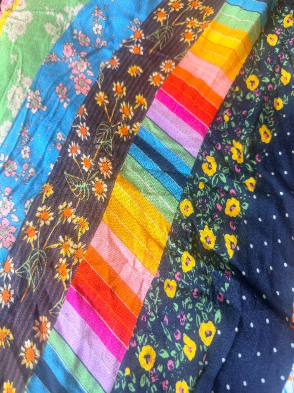 Free People Fiona Maxi Dress Confetti Combo Patchwork Floral Size Small - Picture 14 of 15